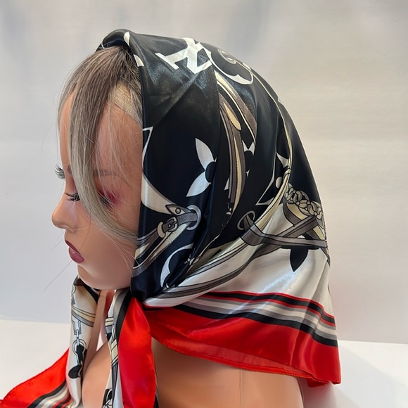 New Inspired Black Multi Colored Fashion Scarf - Picture 3 of 9